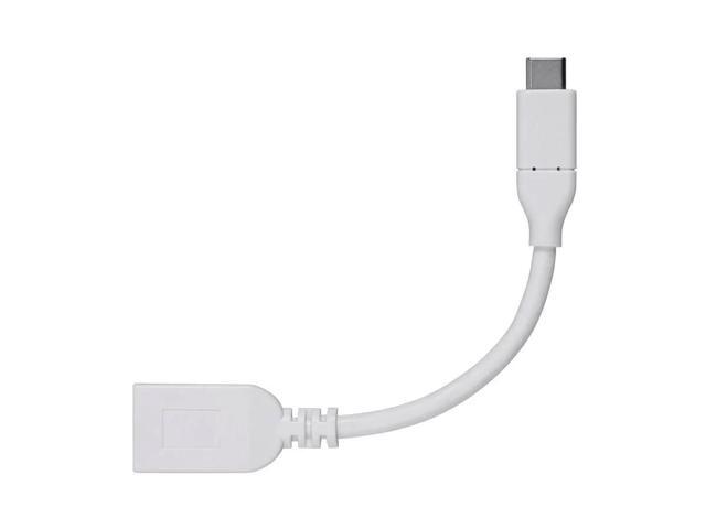 Monoprice USB C to USB A Female 3.1 Gen 1 Extension Cable - 0.5 Feet - White Fast Charging, 5Gbps, 3A, 30AWG, Type C - Essentials Series