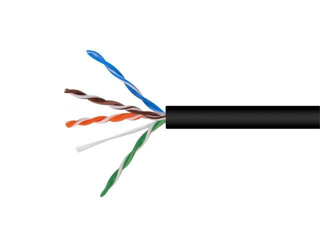 Monoprice Cat5e Ethernet Bulk Cable - Network Internet Cord - Stranded, 350Mhz, UTP, CM, Pure Bare Copper Wire, 24AWG, 1000ft, Black