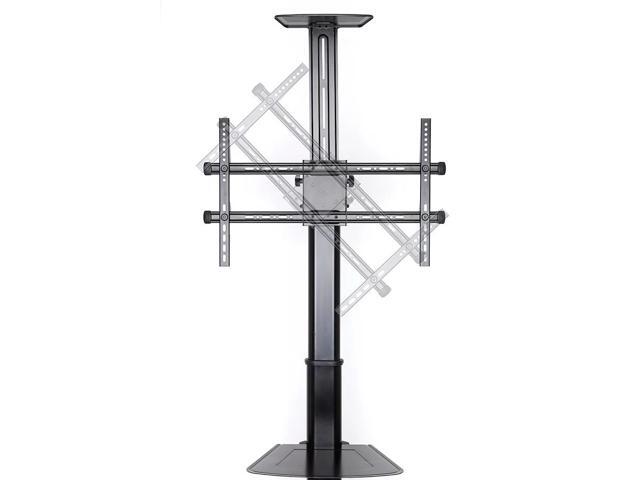 Monoprice Premium Height adjustable TV Display Cart for 37 to 70 Displays max 110 lbs with Portrait-to-Landscape Rotation Hand Crank Height Adjustment - image 5