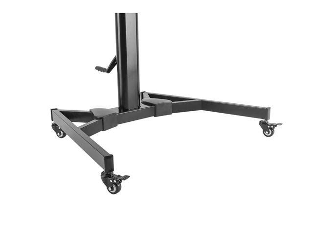 Monoprice Premium Height adjustable TV Display Cart for 37 to 70 Displays max 110 lbs with Portrait-to-Landscape Rotation Hand Crank Height Adjustment - image 4