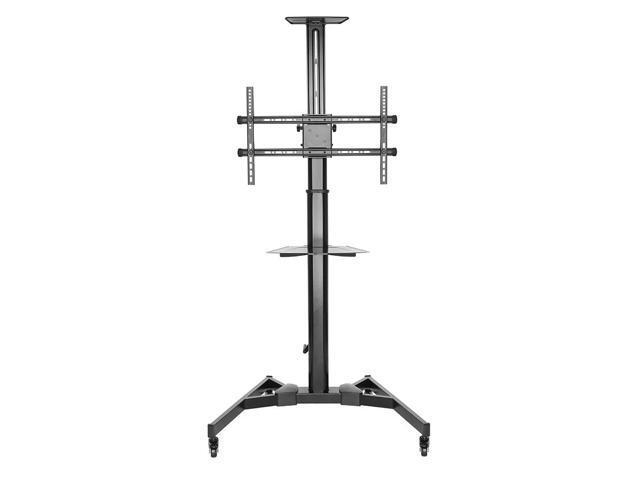 Monoprice Premium Height adjustable TV Display Cart for 37 to 70 Displays max 110 lbs with Portrait-to-Landscape Rotation Hand Crank Height Adjustment - image 3