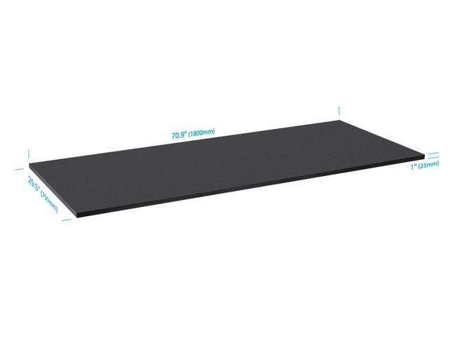 Monoprice Table Top 6 Feet Wide - Black Custom Sized for Sit-Stand Height Adjustable Riser Desk - Workstream Collection