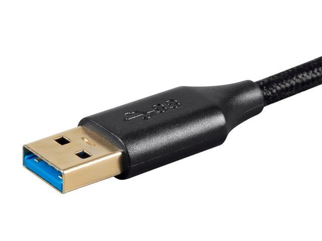 Monoprice USB & Lightning Cable - 3 Feet - Black USB 3.0 A Male to A Female Premium Extension Cable