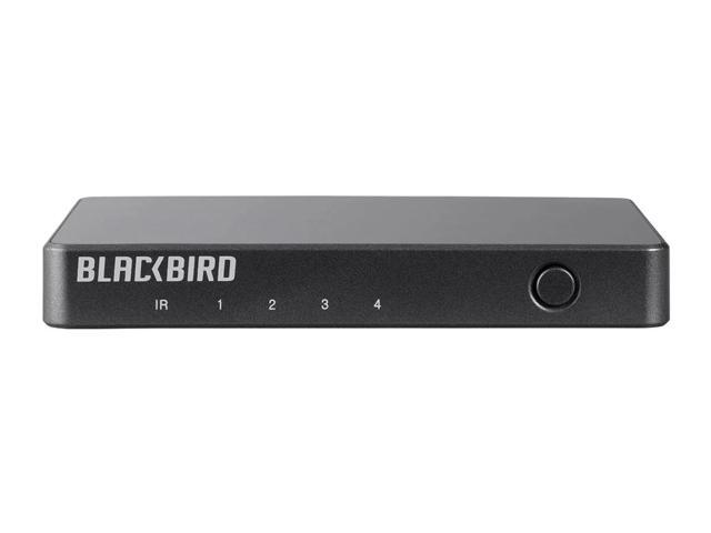Monoprice Blackbird 4K 4x1 HDMI Switch with Audio Extractor - Black HDR, 18Gbps Refresh Speeds, YUV 4:4:4
