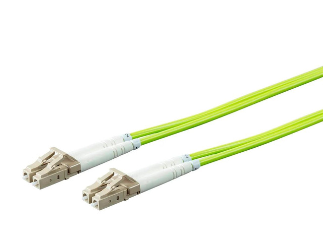 Monoprice Fiber Optic Cable - Green - 3 Meter OM5, LC/UPC-LC/UPC, Multi Mode Duplex, (50/125 Type) - Entegrade Series