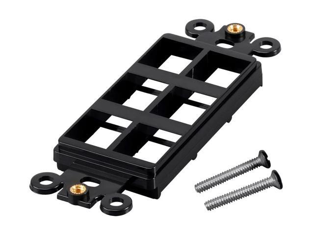 Monoprice Dcor Insert for Keystone 6 Hole - Black for Home Office Install