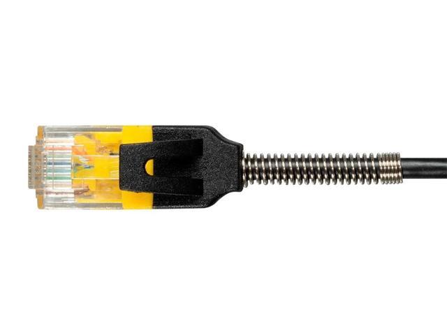Monoprice Cat6 Ethernet Network Patch Cable - 1 Feet - Black Reinforced, Snagless RJ45 Stranded 550MHz UTP Pure Bare Copper Wire 30AWG - SlimRun...