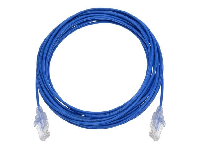 Monoprice Cat6A Ethernet Network Patch Cable - 25 Feet - Blue 10-Pack, 10G - SlimRun Series