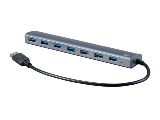 Monoprice USB 3.0 Hub With AC Adapter 7-port, Aluminum