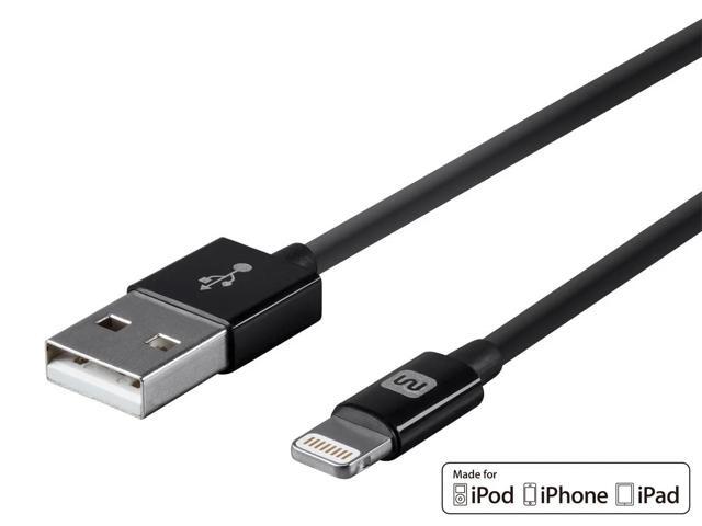 Monoprice Select Series Apple MFi Certified Lightning to USB Charge & Sync Cable - 3 Feet - Black for iPhone X, 8, 8 Plus, 7, 7 Plus, 6, 6 Plus, 5S
