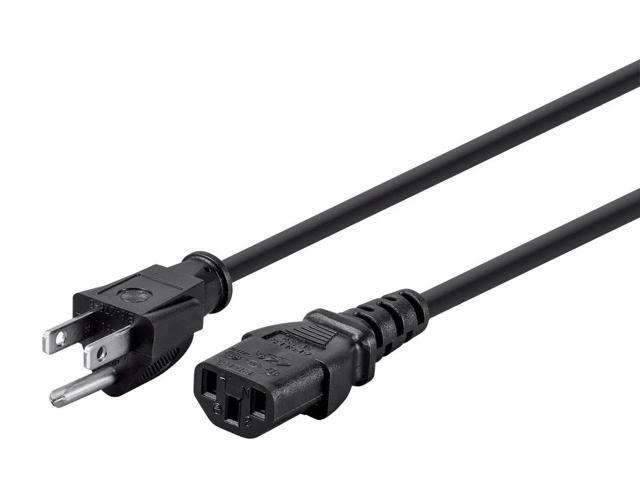 Monoprice 20ft 18AWG Power Cord Cable w/ 3 Conductor PC Power Connector Socket, 10A (NEMA 5-15P to IEC-320-C13)