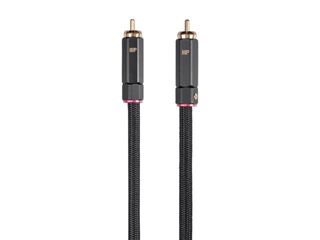 Monoprice Digital Coaxial Audio/Video Cable - 15 Feet - Black RCA Subwoofer CL2 Rated, RG-6/U 75-ohm - Onix Series