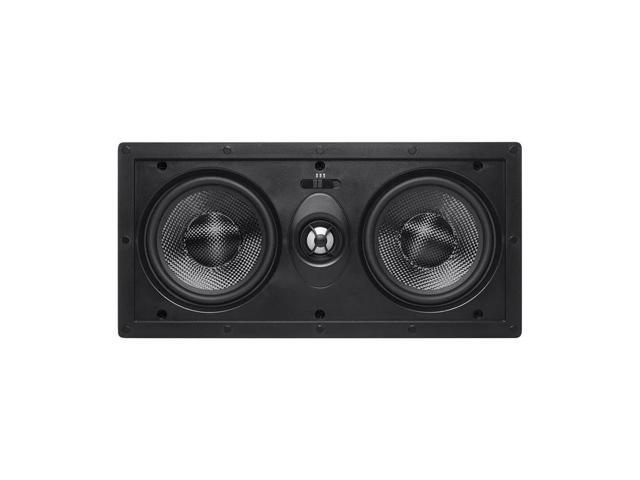 Monoprice 2-Way Carbon Fiber In-Wall Center Channel Speaker - Dual 5.25 Inch (Single) - Alpha Series