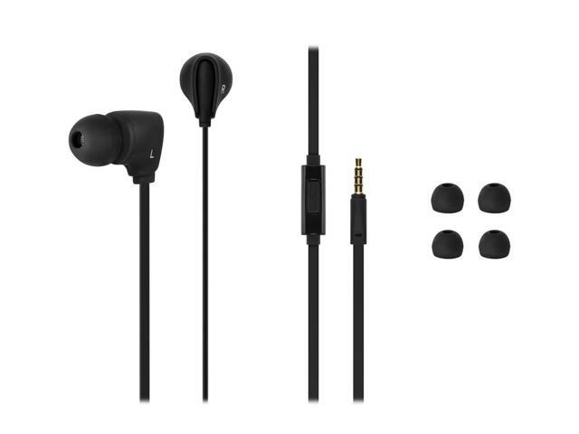 Monoprice Premium 35mm Wired Earbuds Headphones w/ in line Microphone Black - image 4