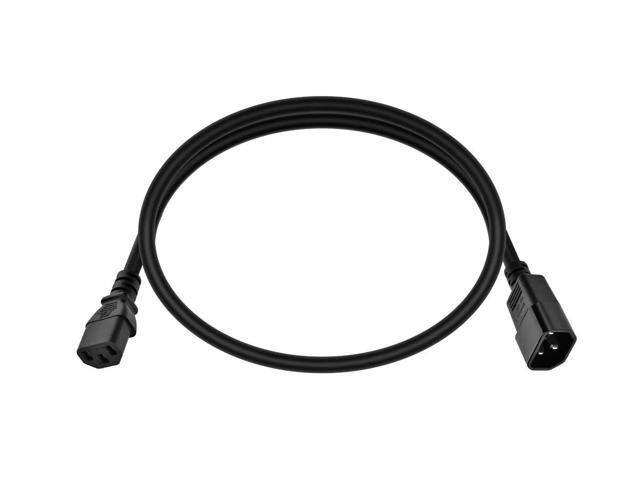 Monoprice 3ft 14AWG Power Extension Cord w/ 3 Conductor PC/Mon, 15A (IEC-320-C14 to IEC-320-C13)