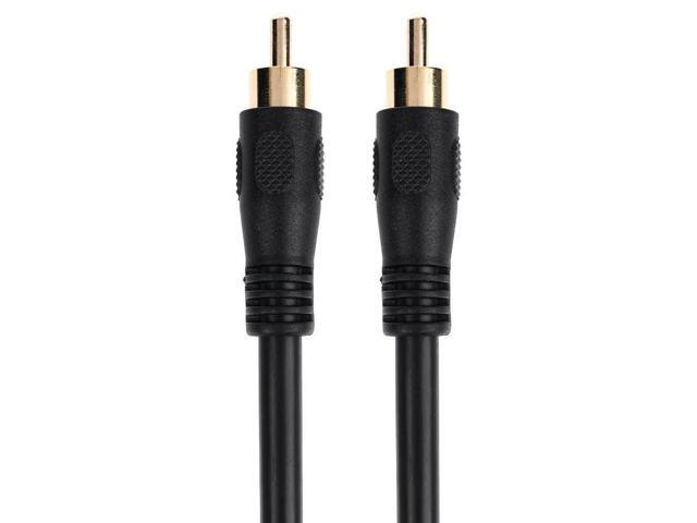 Monoprice Audio/Video Coaxial Cable - 25 Feet - Black RCA Male/Male RG-59U 75ohm (for S/PDIF Digital Coax Subwoofer & Composite Video)