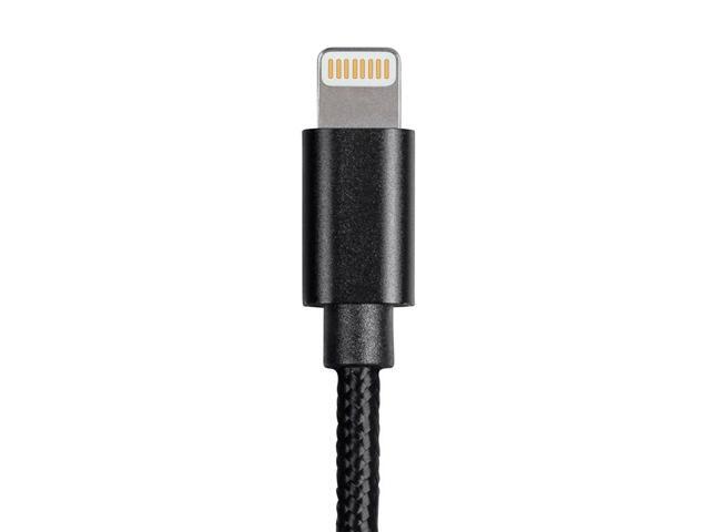 Monoprice Palette Series MFi Certified Lightning to USB Charge & Sync Cable, 3ft Black