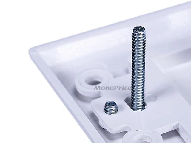 Monoprice High Quality Banana Binding Post Two-Piece Inset Wall Plate For 4 Speakers - Coupler Type