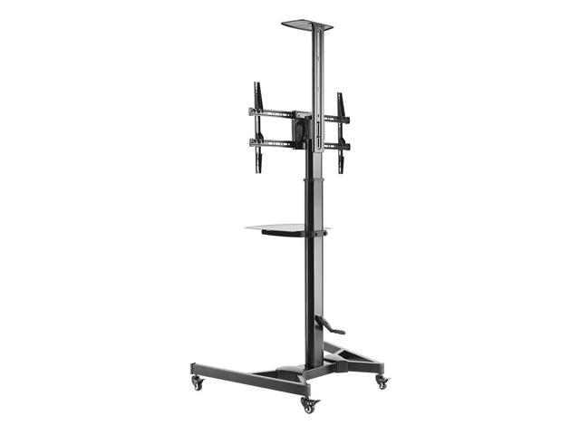 Monoprice Premium Height adjustable TV Display Cart for 37 to 70 Displays max 110 lbs with Portrait-to-Landscape Rotation Hand Crank Height Adjustment - image 2