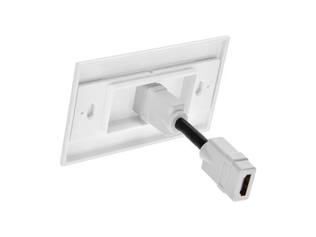 2-Piece Inset Wall Plate w/ 4' Flexible High Speed HDMI Cable