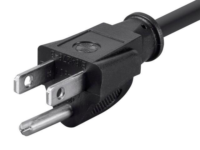 Monoprice 10ft 18AWG Power Cord Cable w/ 3 Conductor PC Power Connector Socket, 10A (NEMA 5-15P to IEC-320-C13)