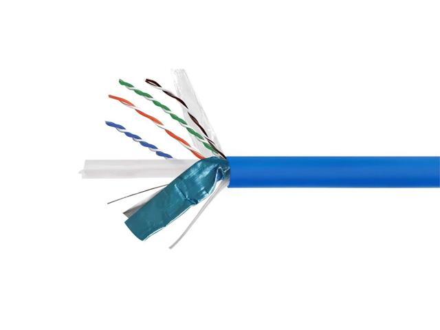 Monoprice Cat6 Ethernet Bulk Cable - Network Internet Cord - Solid, 550Mhz, STP, CMR, Pure Bare Copper Wire, 23AWG, No Logo, 1000ft, Blue