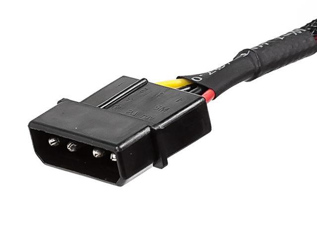 Monoprice 24-inch 4-pin MOLEX Male to 4x 15-pin SATA II Female Power Cable w/Net Jacket
