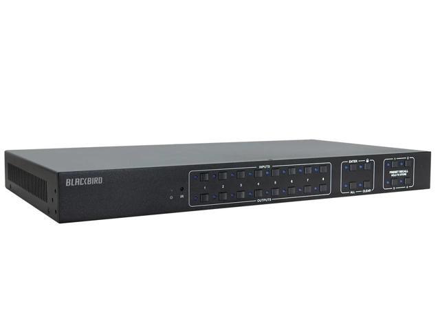 Monoprice Blackbird 4K 8x8 HDMI Matrix Switch with HDMI 2.0, Supports HDR, 18Gbps, 4K@60Hz YCbCr 4:4:4, 8 S/PDIF Outputs, HDCP 2.2