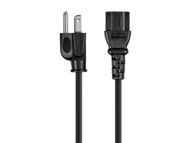 Monoprice 20ft 18AWG Power Cord Cable w/ 3 Conductor PC Power Connector Socket, 10A (NEMA 5-15P to IEC-320-C13)