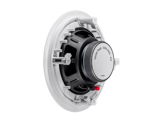Monoprice 2-Way Polypropylene Ceiling Speakers - 8 Inch (Pair) With Paintable Grille - Aria Series