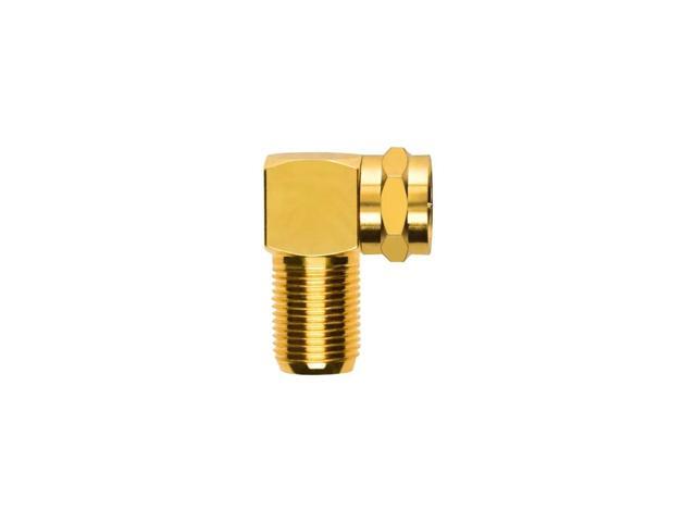 Monoprice F Type Right Angle Female to Male Adapter - Gold Plated