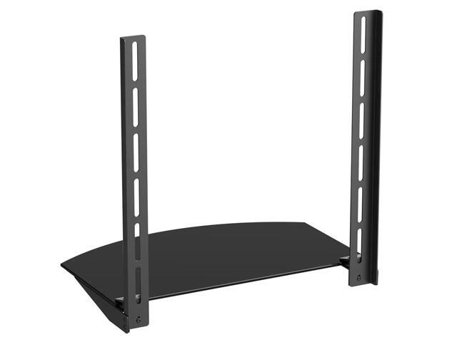 Monoprice TV Mounted Glass Shelf, Allows Above or Below TV Mounting of Blu-Ray Player, Cable Box, Game Console, Streamin