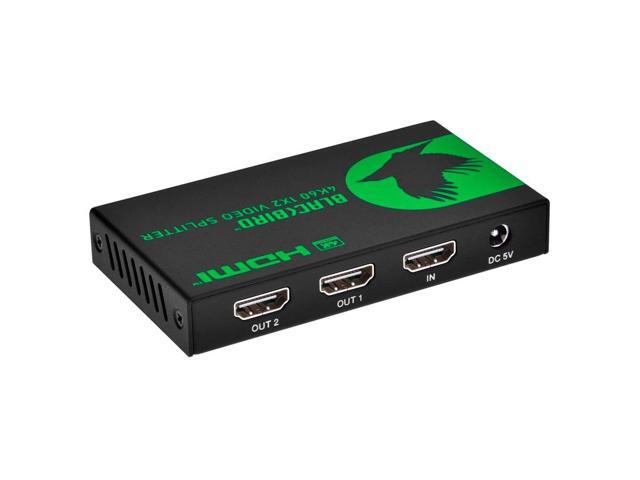 Monoprice Blackbird 4K Pro 1x2 HDMI Splitter - Black 4K @ 30Hz, HDCP 2.2 Compliant, 3D Frame Sequential Video Support, Dolby TrueHD Support