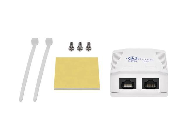 Monoprice 2-port Cat5e Surface Mount Box - White