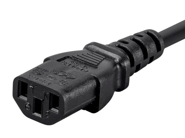 Monoprice 12ft 18AWG Power Cord Cable w/ 3 Conductor PC Power Connector Socket, 10A (NEMA 5-15P to IEC-320-C13)