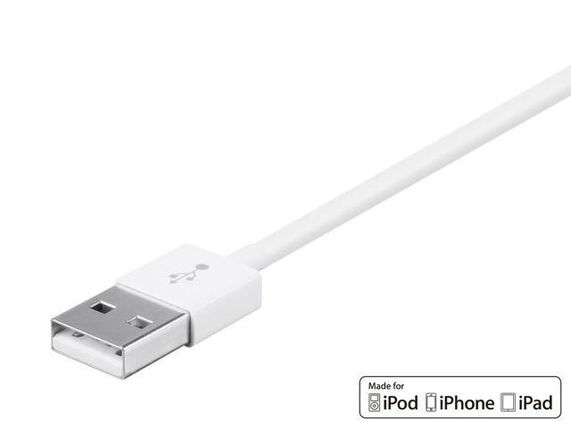 Monoprice Apple MFi Certified Lightning to USB Charge & Sync Cable - 3 Feet - White iPhone X, 8, 8 Plus, 7, 7 Plus, 6, 6 Plus, 5S - Select Series