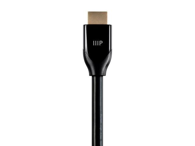 Monoprice HDMI Cable - 25 Feet - Black Certified Premium, High Speed, 4K@60Hz, HDR, 18Gbps, 24AWG, YUV 4:4:4, Compatible with UHD TV and More