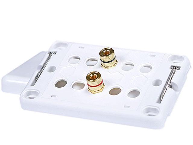 Monoprice High Quality Banana Binding Post Wall Plate For 1 Speaker - Coupler Type