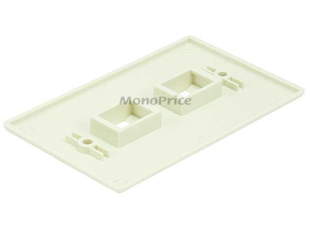Monoprice 2-Hole 1-Gang Keystone Wall Plate - Ivory