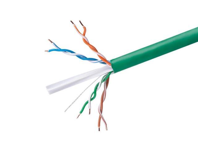 Monoprice Cat6 Ethernet Bulk Cable - Network Internet Cord - Solid, 500Mhz, UTP, CMR, Riser Rated, Pure Bare Copper Wire, 23AWG, 1000ft, Green