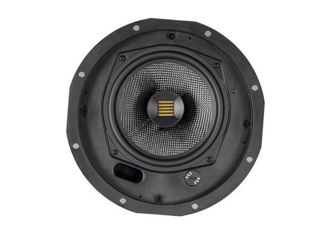 Monoprice Amber 2-Way Carbon Fiber Ceiling Speakers - 6.5 Inch With Magnetic Grille And Ribbon Tweeter (Pair)