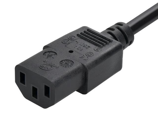 Monoprice 6Ft 18Awg England Power Cord Cable - H05vv-F Nema C13 - Black
