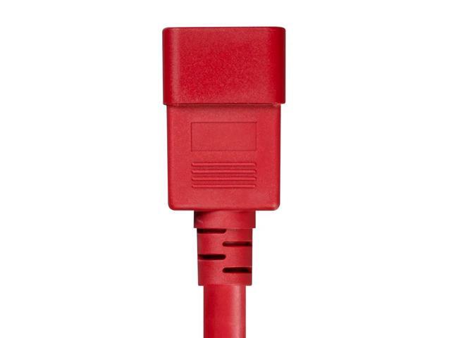 Monoprice 14AWG Power Cable / Cord - 6ft - Red for PDU 15A (IEC 60320 C13 to IEC 60320 C20)
