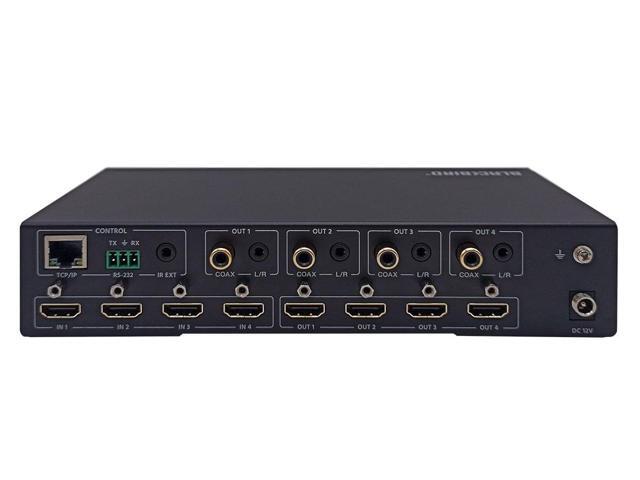 Monoprice Blackbird 4K 4x4 HDMI Matrix HDR 18Gbps 4K@60Hz YCbCr 4:4:4 HDCP 2.2