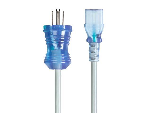 Monoprice 14AWG Gray Hospital-Grade Computer Power Cable / Cord - 6ft Clear 10A 14 AWG (NEMA 5-15P to IEC-320-C13)