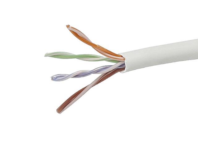 Monoprice Cat5e Ethernet Bulk Cable - 1000 Feet - White Solid, 350Mhz, UTP, CMP, Plenum, Pure Bare Copper Wire, 24AWG, No Logo