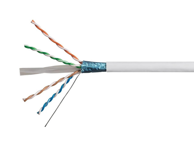 Monoprice Cat6A Ethernet Bulk Cable - 1000 Feet - White Network Internet Cord - Solid, 550Mhz, FTP, CMR, Pure Bare Copper Wire, 10G, 23AWG, No Logo