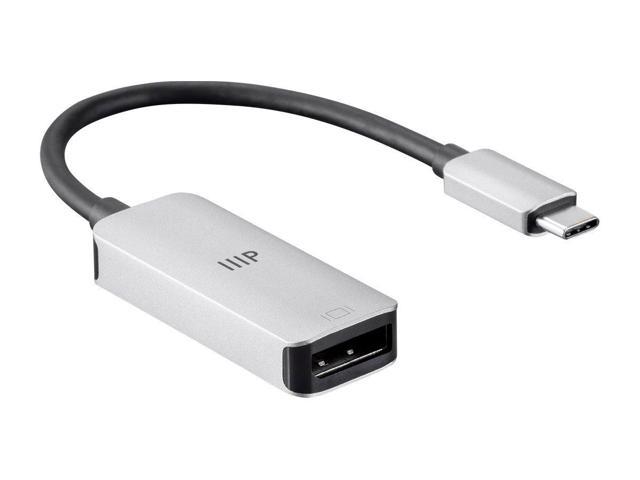 Monoprice USB-C DisplayPort Adapter 4K DisplayPort - Aluminum Body, Compact, Plug and Play - Consul Series