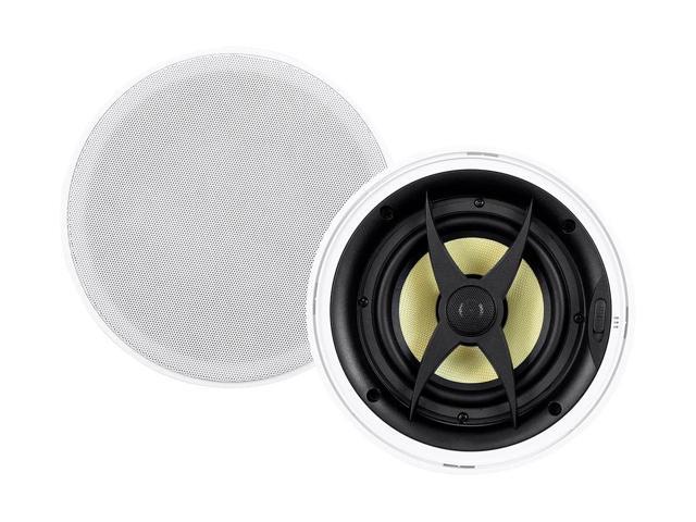 Monoprice 2 Way In-Ceiling Speakers - 6.5 Inch (Pair) With Aramid Fiber And Titanium Silk Drivers - Caliber Slim Series