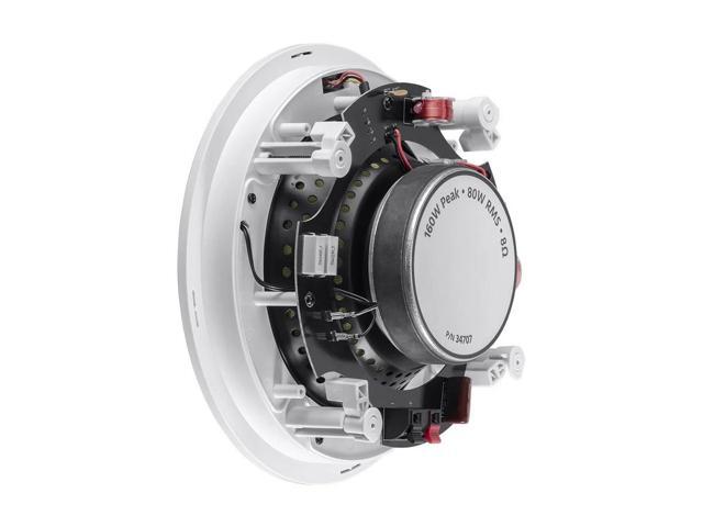 Monoprice 2 Way In-Ceiling Speakers - 8 Inch (Pair) With Aramid Fiber And Titanium Silk Drivers - Caliber Slim Series